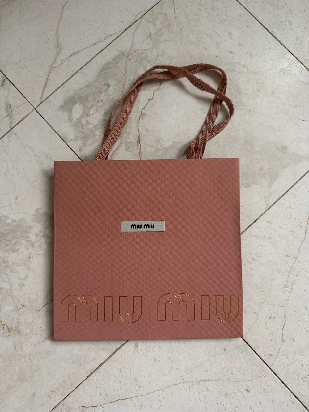 Miu Miu Dusty Rose small gift bag